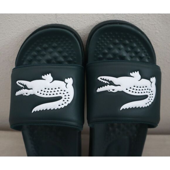 Lacoste 0922-1-CMA Men's Sz 12 Dark Green/White Croco Dualiste Slides Sandals - Picture 12 of 12